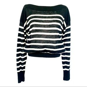 *SALE* Banana Republic Black & White Stripe Linen Sweater